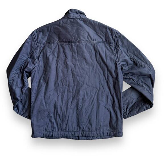 WILKE-RODRIGUEZ Bomber Jacket Mens M Navy Blue Lined Zip - Picture 2 of 9